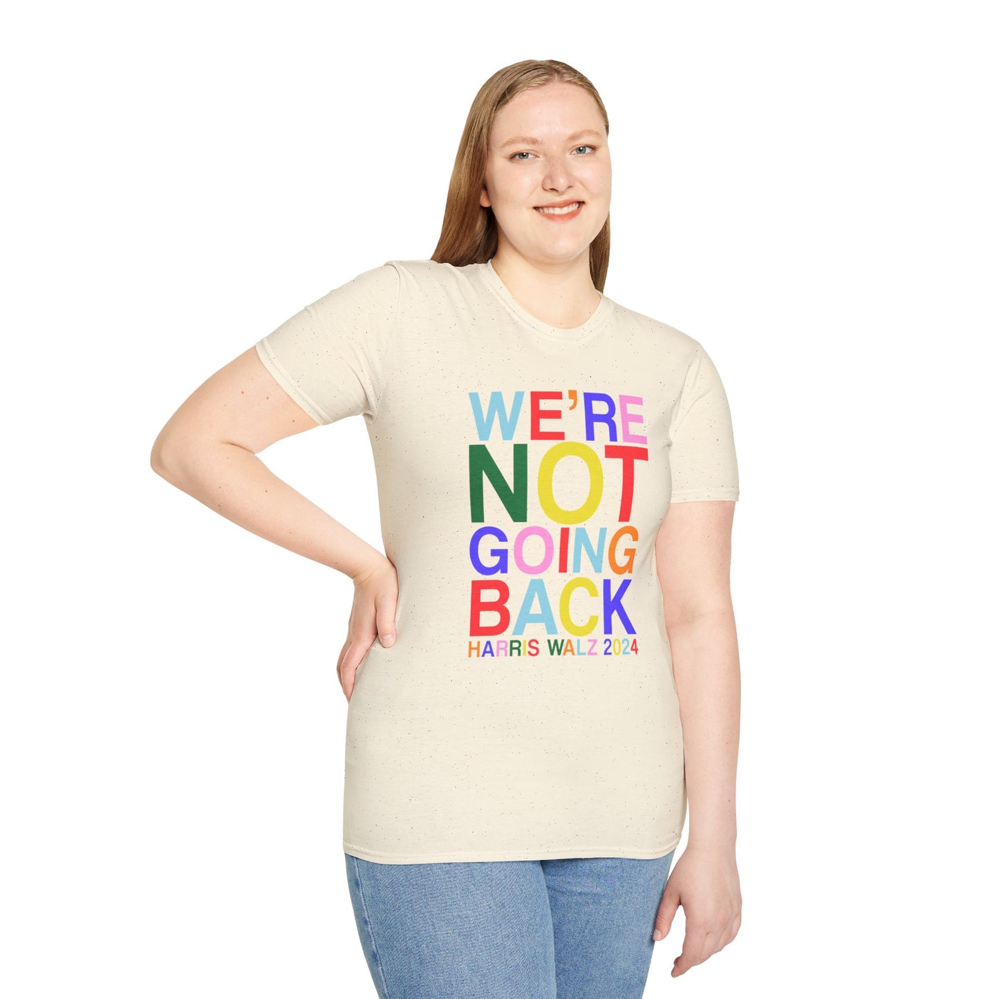 Harris Walz 2024 | We're Not Going Back Unisex Softstyle Tee (6 colors)