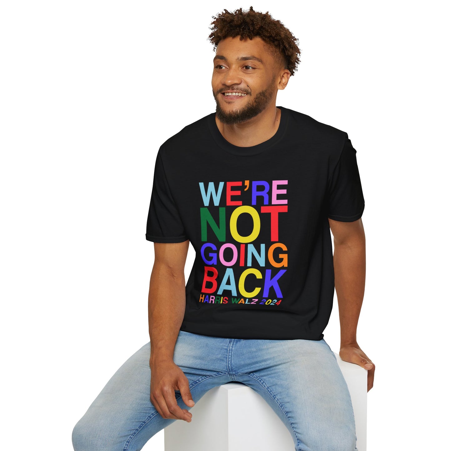 Harris Walz 2024 | We're Not Going Back Unisex Softstyle Tee (6 colors)