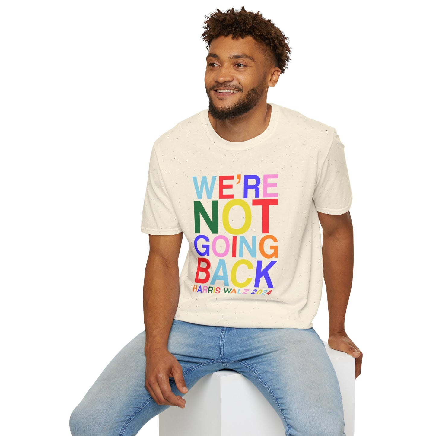 Harris Walz 2024 | We're Not Going Back Unisex Softstyle Tee (6 colors)