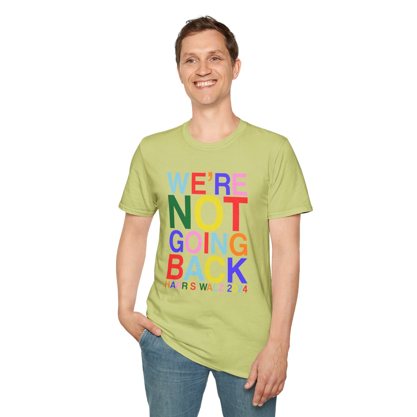 Harris Walz 2024 | We're Not Going Back Unisex Softstyle Tee (6 colors)