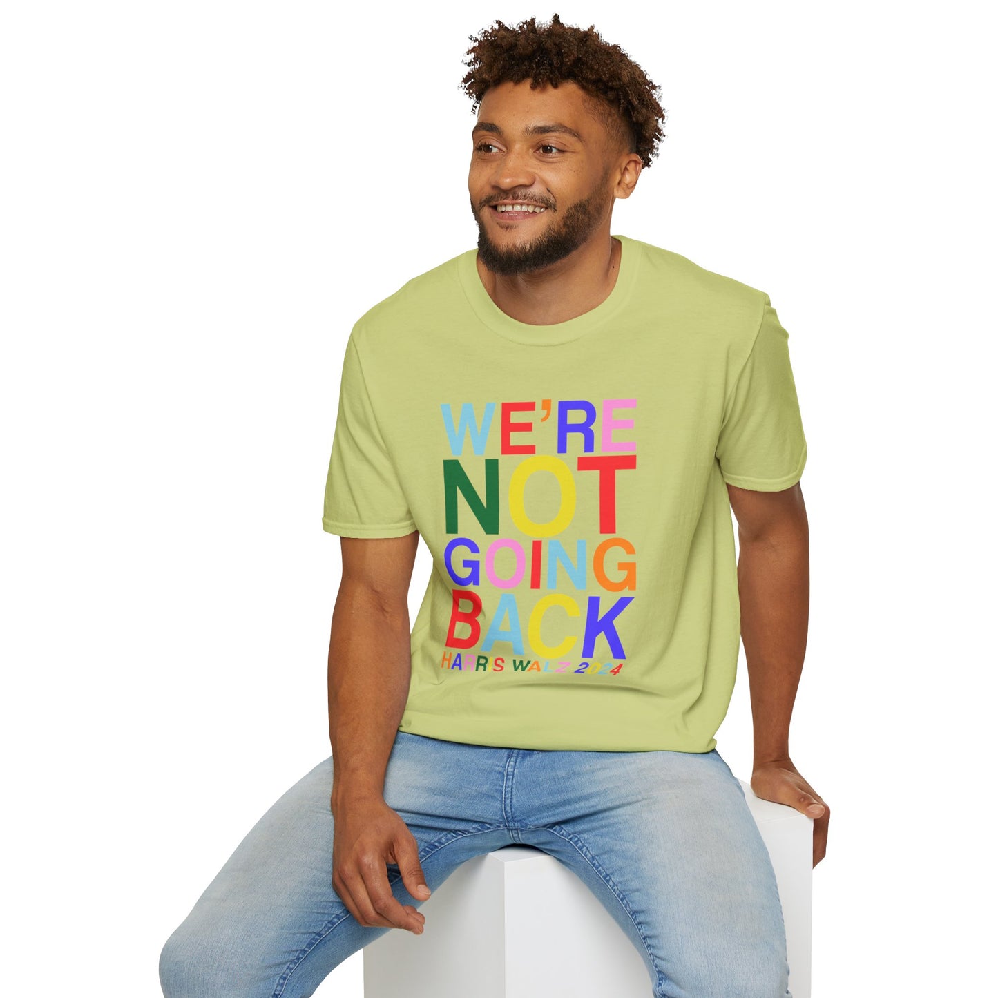 Harris Walz 2024 | We're Not Going Back Unisex Softstyle Tee (6 colors)