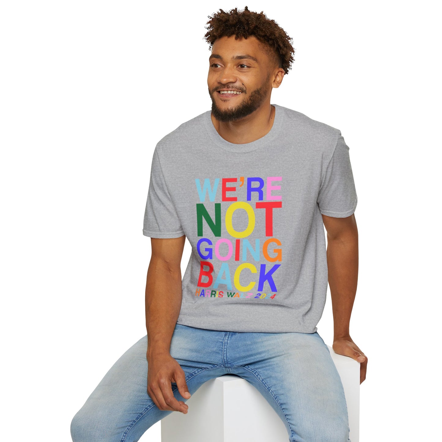 Harris Walz 2024 | We're Not Going Back Unisex Softstyle Tee (6 colors)