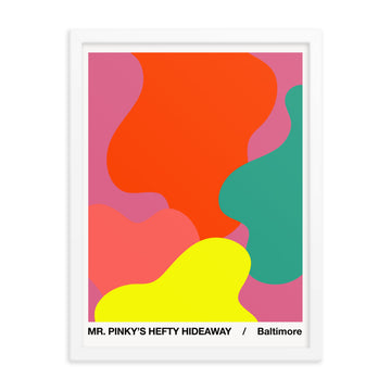 Mr. Pinky's Hefty Hideaway Framed Poster (Modern / Bauhaus style)