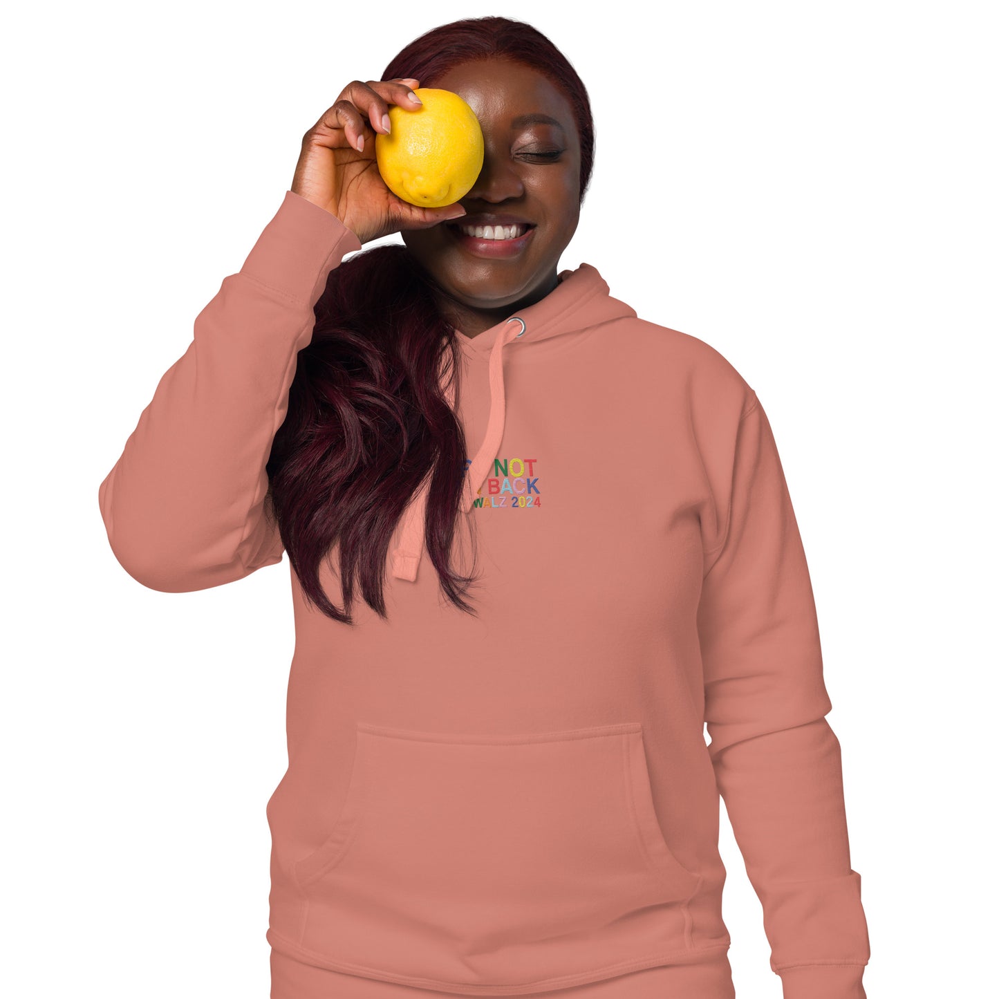 We're Not Going Back | Harris Walz 2024 Embroidered Unisex Hoodie (2 colors)